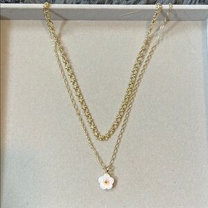 Kendra Scott Deliah Multi Strand Necklace Gold/White Mix